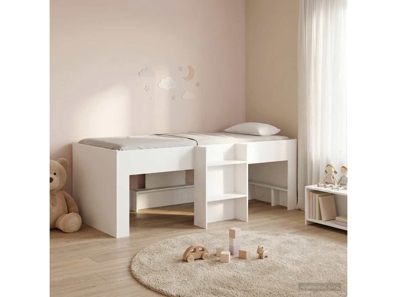  Cadre de lit élevé pour enfants - lit jeune blanc 90 x 190 cm  - Conforama C