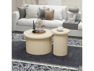 Table rond(e) coloris naturel <strong>ATELIER CONFORTIEL</strong> <strong></strong> - 68.7 cmx68.7 cm