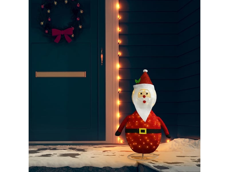  Décoration de noël figurine père noël led tissu de luxe 90 cm  - Conforama B