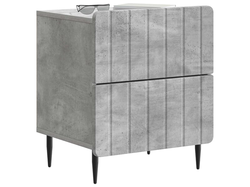 Table de chevet - cabinet de chevet - table de nuit 2 pièces gris béton 43 x 34,5 x 49,5 cm - Conforama B