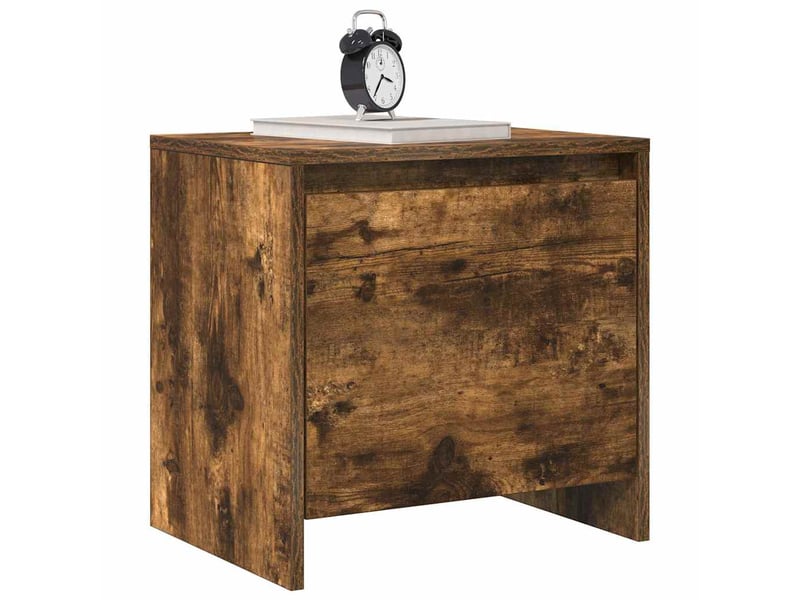  Lot de 2 tables de chevet - cabinet de chevet - table de nuit chêne fumé 45x34x44,5 cm bois ingénierie  - Conforama C