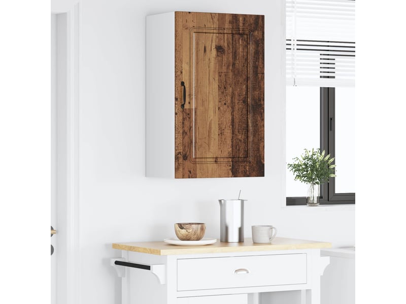 Meuble mural de cuisine | armoire de cuisine bois ancien 50x31x80cm - Conforama B