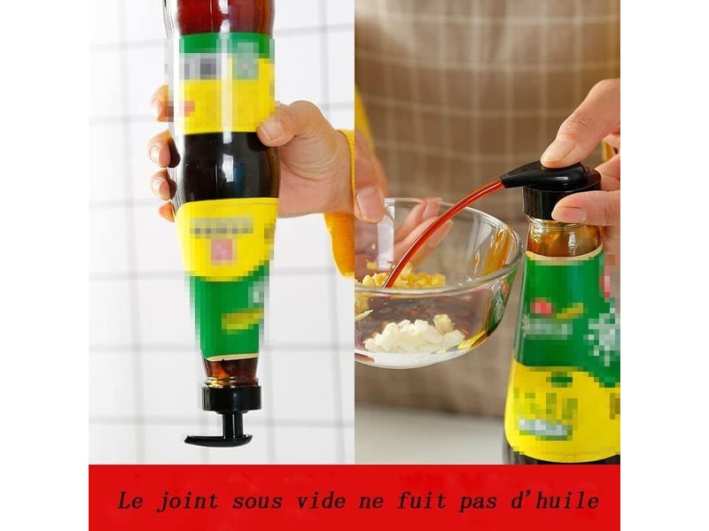  4 pièces distributeur sirop pompe buse pour bouteille, jus, sauce, café (noir)  - Conforama C