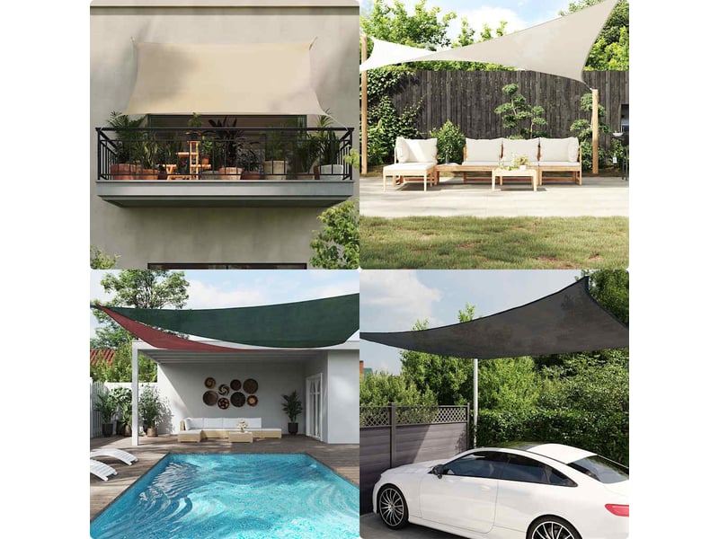  Voile d'ombrage - voile d'ombre - voile parasol 160 gm² vert clair 34x2 m pehd  - Conforama B
