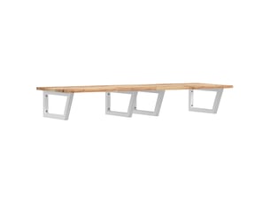 Étagère de vasque | étagère murale acier et bois massif d'acacia shl3588