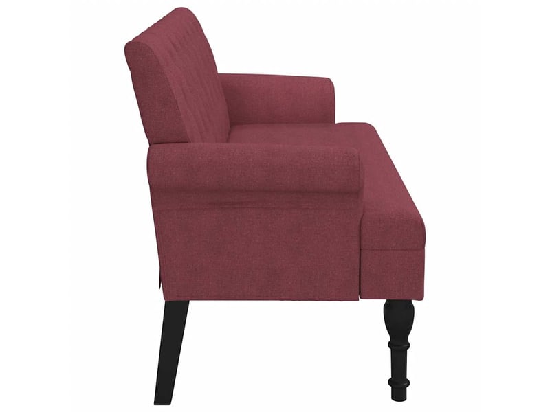  Banc salon, banc interieur avec dossier rouge bordeaux 120x62x75,5 cm tissu  - Conforama D