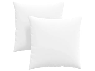 Lot de 2 coussins de canapé, coussins décoratifs tissu blanc 60 x 60 cm cf58768