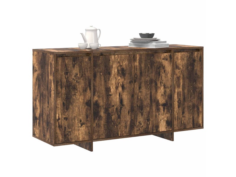  Buffet - bahut - meuble de rangement chêne fumé 135 x 41 x 75 cm bois d'ingénierie  - Conforama C