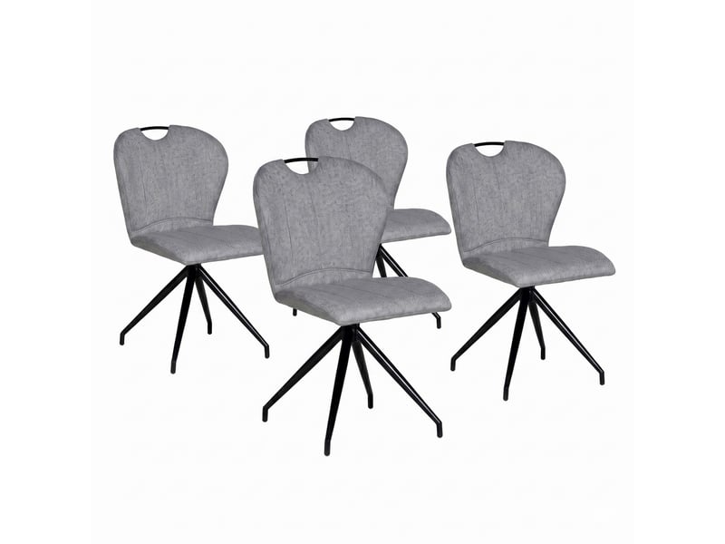 Lot de 4 chaises pivotantes de salle à manger lisa 750750L4 - Conforama B
