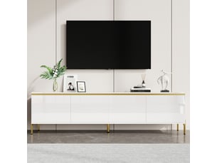 Meuble tv coloris blanc 170 cm