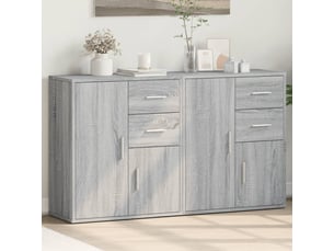 Buffets 2 pcs - bahut - meuble de rangement sonoma gris 60x31x70 cm bois d'ingénierie