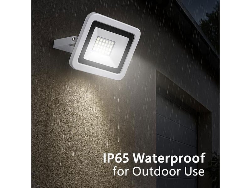  Projecteur led exterieur 30w aluminium ip65 blanc froid 6500k 120° 238073_AABQO48000_6_DROPFR - Conforama C
