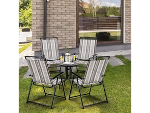 Chaise de jardin 2 pcs exterieur pliable, bain de soleil peu encombrantes avec accoudoir, idéal pour cour, jardin, piscine