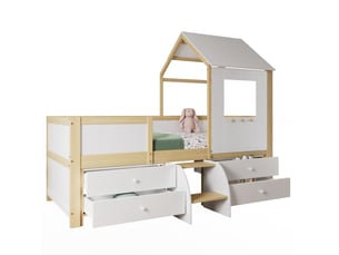 Lit cabane 90x200 cm VIVRYN   coloris bicolore