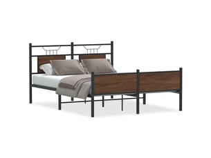 Lit 2 places 150x200 cm    coloris marron