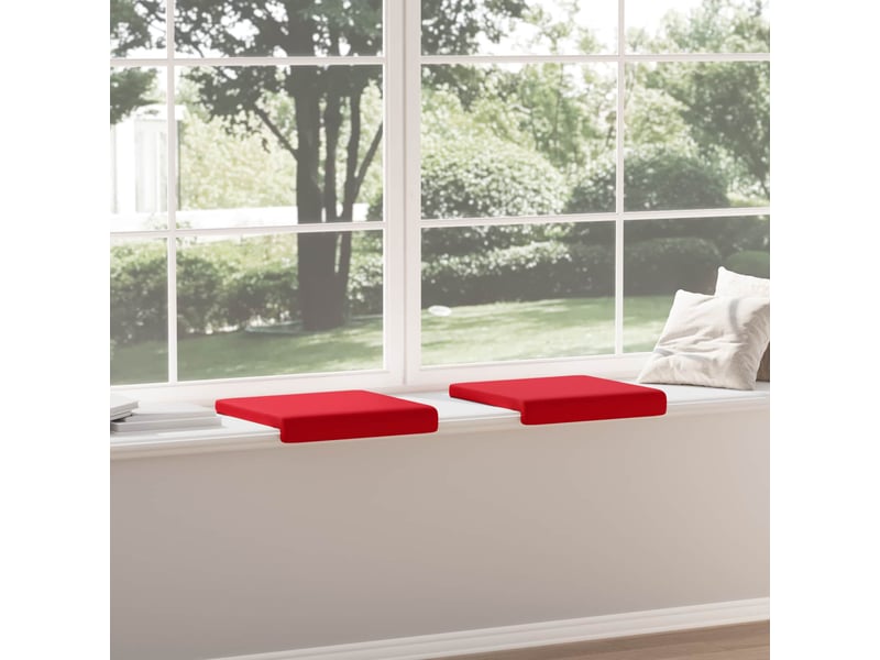 Lot de 2 coussins de banc, coussins d'assise, coussins pour chaisecanapé simili cuir rouge profondeur 35 cm cf52497 - Conforama D
