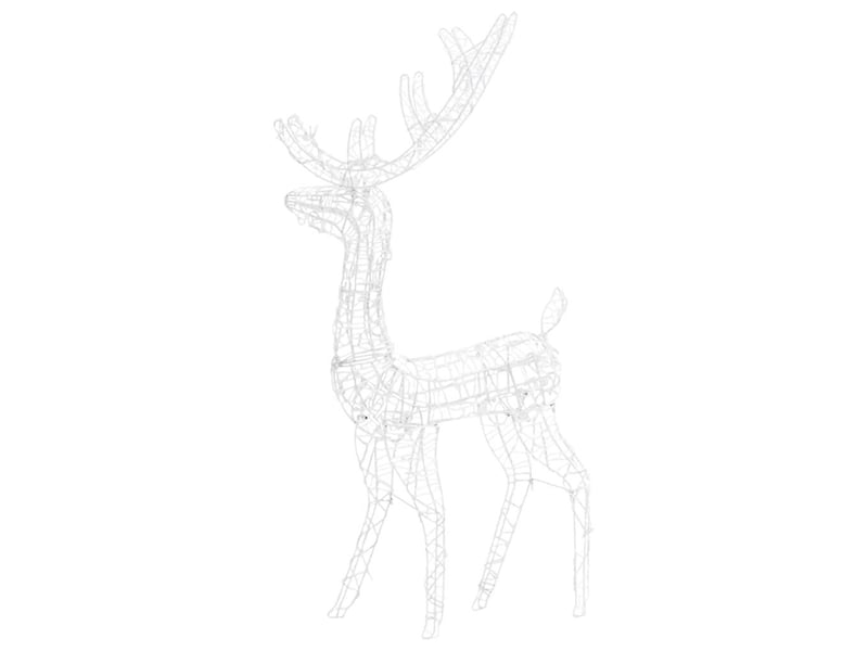  Renne de décoration de noël acrylique 140 led blanc chaud 128 cm  - Conforama E
