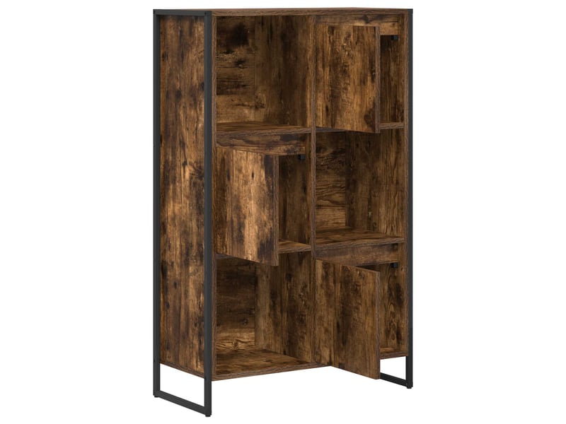 Bibliothèque, armoire à livres 68 x 30 x 108.5 cm bois d'ingénierie chêne fumé - Conforama E