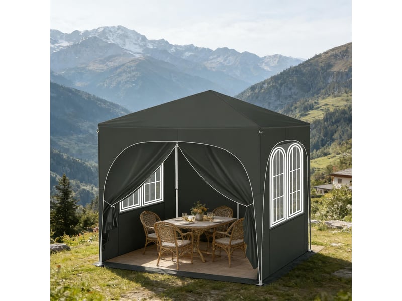  Gazebo extérieur pliable, tente événementielle, pavillon de jardin, abri terrasse élégant  - Conforama D