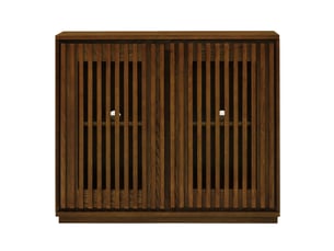 Buffet 2 porte(s)  0 tiroir(s) WISHDOR  - 99 cm coloris bois foncé 