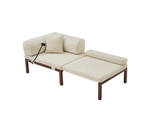 Fauteuil convertible   Tissu beige
