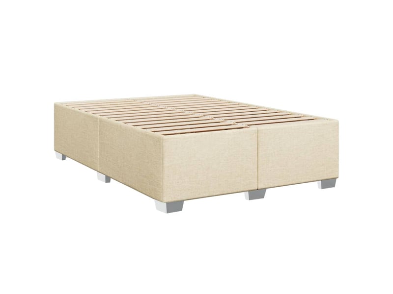  Lit double- lit adulte -  cadre de lit sans matelas crème 140x200 cm tissu  - Conforama B