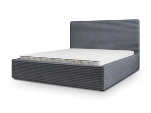 Lit coffre 180x200 cm <strong>MASSENO</strong> <strong></strong> coloris gris