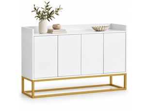 Buffet 4 porte(s)     - 120 cm coloris blanc 