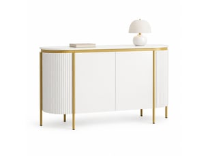 Buffet 4 porte(s) 0 tiroir(s) ULEVR - 140 cm coloris blanc