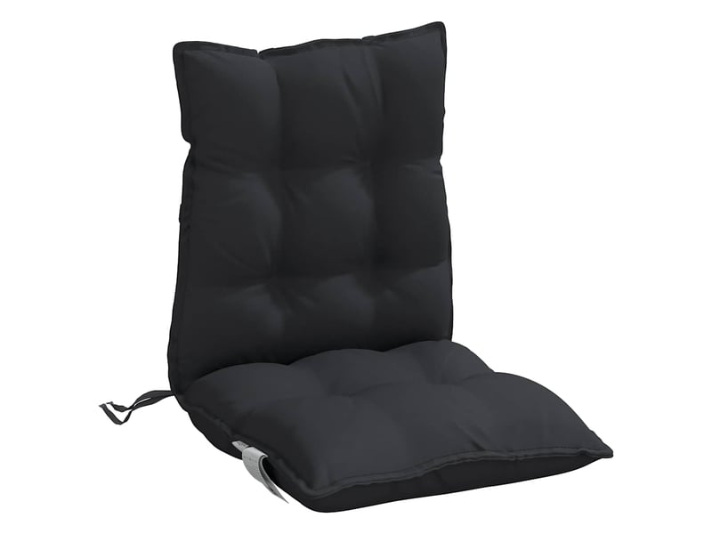  Lot de 6 coussins d'extérieur, coussins de chaise noir 100 x 50 x 7 cm cf56437  - Conforama E
