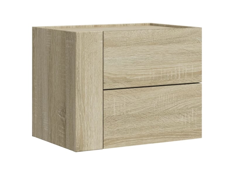 Lot de 2 tables de chevet - cabinet de chevet - table de nuit murales chêne sonoma 45x30x35 cm - Conforama D
