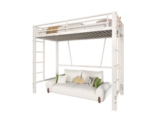 Lit mezzanine 90x200 cm <strong></strong>  <strong>OMNIGLINT TRADING LTD</strong> coloris blanc