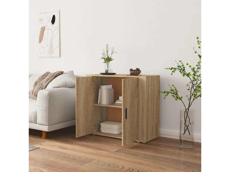  Buffet - bahut - meuble de rangement chêne sonoma 80x33x70 cm bois d'ingénierie  - Conforama E