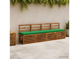 Lot de 2 coussins de banc, coussins d'assise vught 100 % polyester vert cf58197