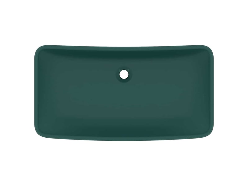 Lavabo de luxe, vasque à poser rectangulaire vert foncé mat 71x38 cm céramique cf65664 - Conforama D