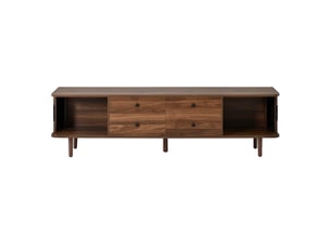 Meuble tv coloris bois foncé 165 cm <strong>BIQZUYA</strong>  <strong></strong>