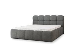 Lit coffre 200x200 cm <strong>MASSENO</strong> <strong></strong> coloris gris