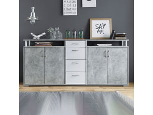 Buffet 2 porte(s)  208 tiroir(s) <strong></strong> <strong></strong> - 208 cm coloris bois foncé 