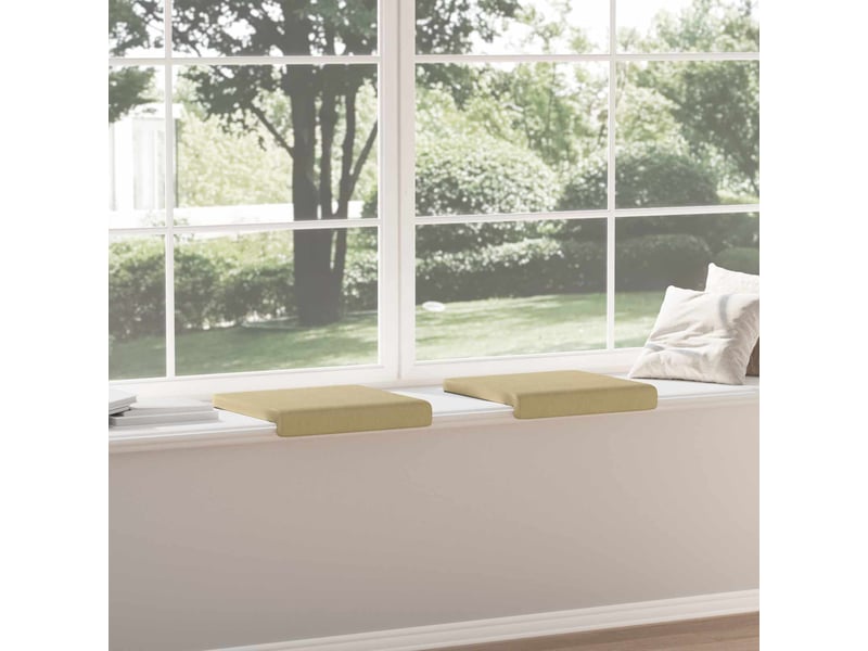  Lot de 2 coussins de banc, coussins d'assise, coussins pour chaisecanapé velours côtelé vert gris profondeur 35 cm cf52537  - Conforama D