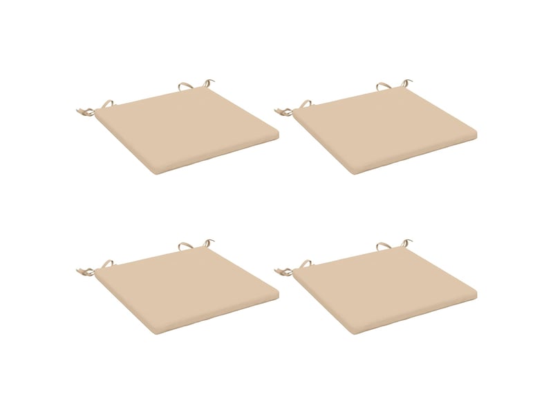  Lot de 4 coussins de siège, coussins d'assise soest 100 % polyester crème cf60372  - Conforama A