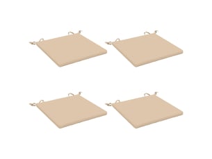 Lot de 4 coussins de siège, coussins d'assise soest 100 % polyester crème cf60372