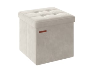 Pouf / repose pied SONGMICS  blanc
