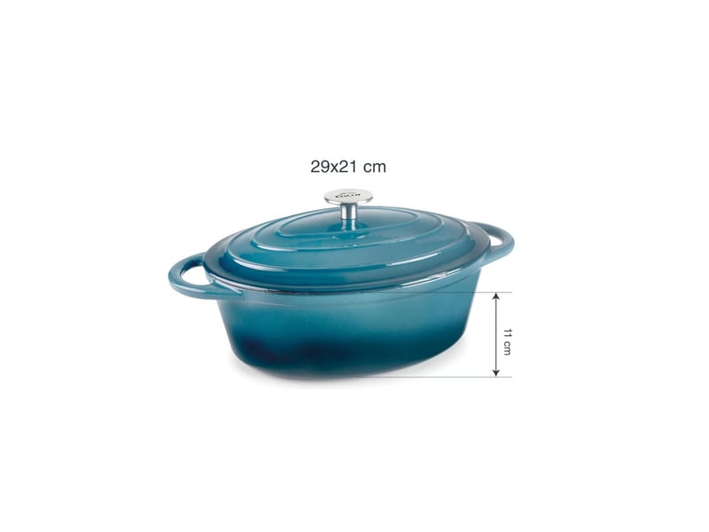  Lacor - cocotte ovale 29cm bleu  71709 - 71709 - Conforama C