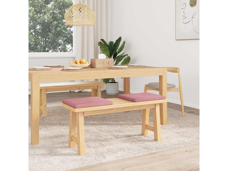  Lot de 2 coussins de banc, coussins d'assise, coussins pour chaisecanapé velours rose profondeur 35 cm cf52543  - Conforama C
