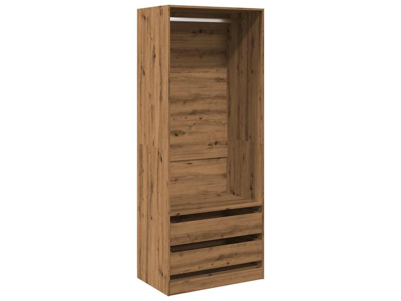  Garde-robe, armoire de rangement chêne artisanal 80x50x200 cm bois d'ingénierie shl72156  - Conforama A