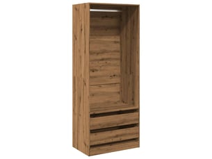 Garde-robe, armoire de rangement chêne artisanal 80x50x200 cm bois d'ingénierie shl72156