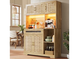 Buffet 5 porte(s)  1 tiroir(s) <strong></strong> <strong>Morn Vibe</strong> - 120 cm coloris marron 