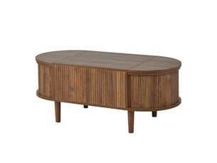 Table basse, style vintage plateau ajustable, table basse salon rangement intégré, pieds bois massif