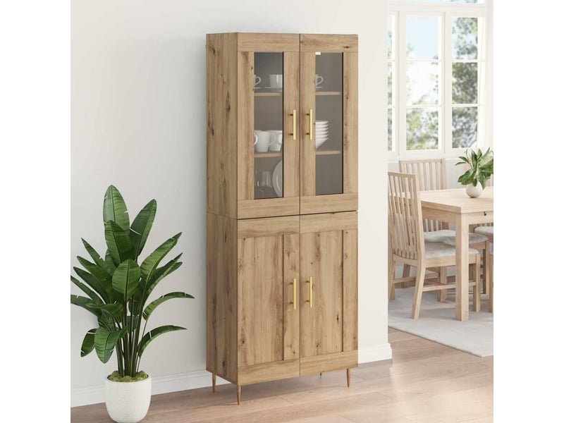  Buffet - haut armoire 2 pc chêne artisanal 69,5 x 34 x 180 cm  - Conforama D