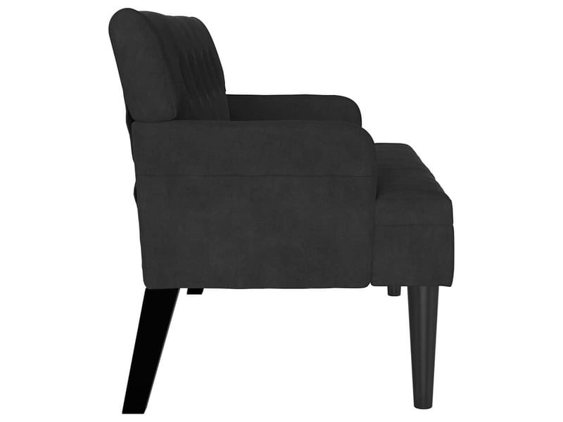  Banc chambre, banc de lit chesterfield noir 112x65,5x75 cm velours  - Conforama E